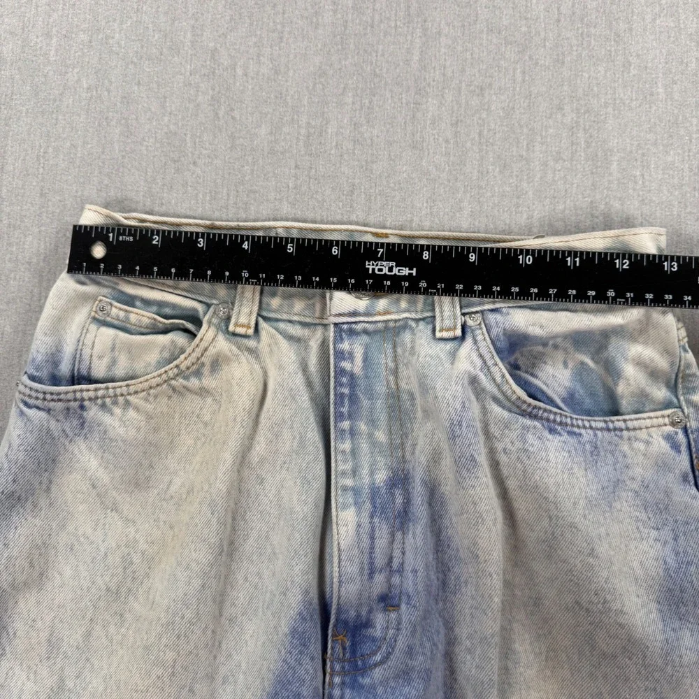 Jordache Basics Vintage 90s High Waisted Bleached Acid Wash Jeans USA‎ 7/8 29